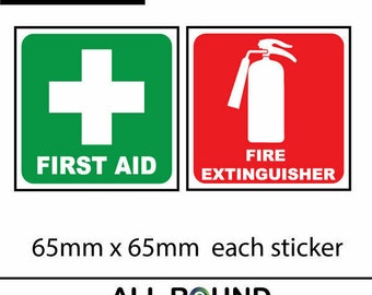 Shop For Fire Extinguisher & First Aid Decal (Non Reflective - Foto 6