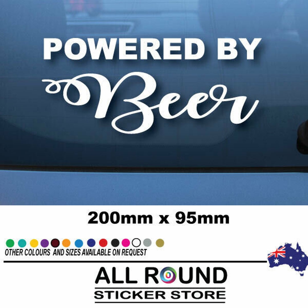 Powered by Beer Car Sticker Decal Bumper Sticker 4x4 Sticker - Etsy Canada