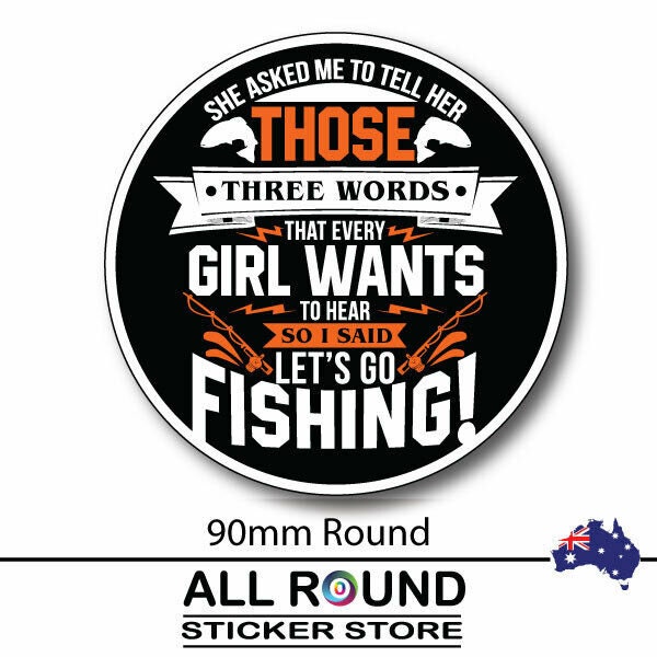 Funny fishing car sticker girlfriend  popular boating camping 4x4 sticker