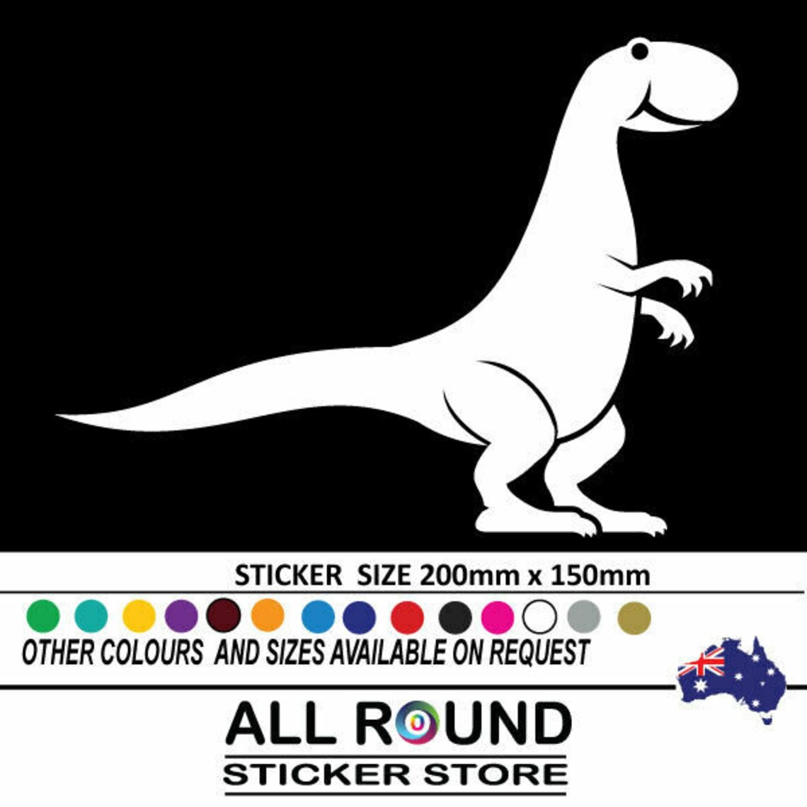 Cute Dinosaur Sticker Decals for Car Fridge Laptop Windows Etsy Australia