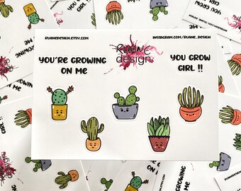 Plant Pals Sticker Sheet vol. 3 | Stocking Filler for Plant Lover | Planner Stickers | Scrapbook Stickers | Journal Stickers