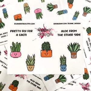 Plant Pals Sticker Sheet vol. 2 | Stocking Filler for Plant Lover | Planner Stickers | Scrapbook Stickers | Journal Stickers