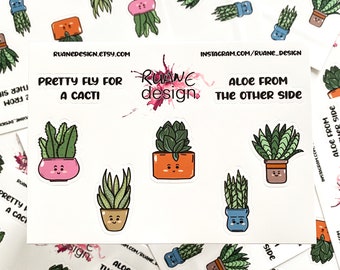 Plant Pals Sticker Sheet vol. 2 | Stocking Filler for Plant Lover | Planner Stickers | Scrapbook Stickers | Journal Stickers