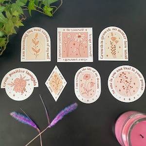 Positive Affirmations Stickers, Mental Health Sticker, Positive Mindset, Wellbeing Vinyl, Motivational, Inspirational, Positive Attitude