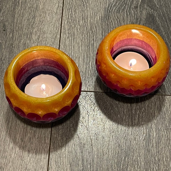 Multicolor Tea Light Holders/Brush Holders