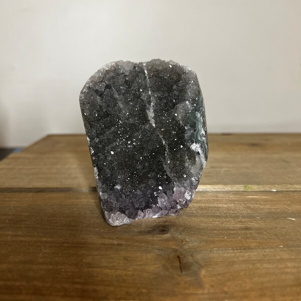 Large Black Amethyst Cluster Geode