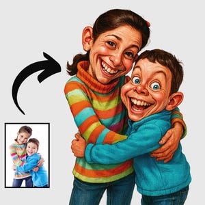 Custom Caricature Drawing from Photo pet caricature Cartoon from image personalized painting from image digital caricature birthday gift
