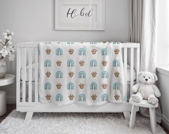 Babydecke Mockup: Samt- & Sherpa-Decke PSD (Digitaler Download)