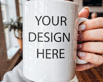 11oz Mug Mockup Printify Mug PSD: 11oz Mug with Dog Canva Mockup Png mockups coffee Mug Accent 15oz (Digital Download)