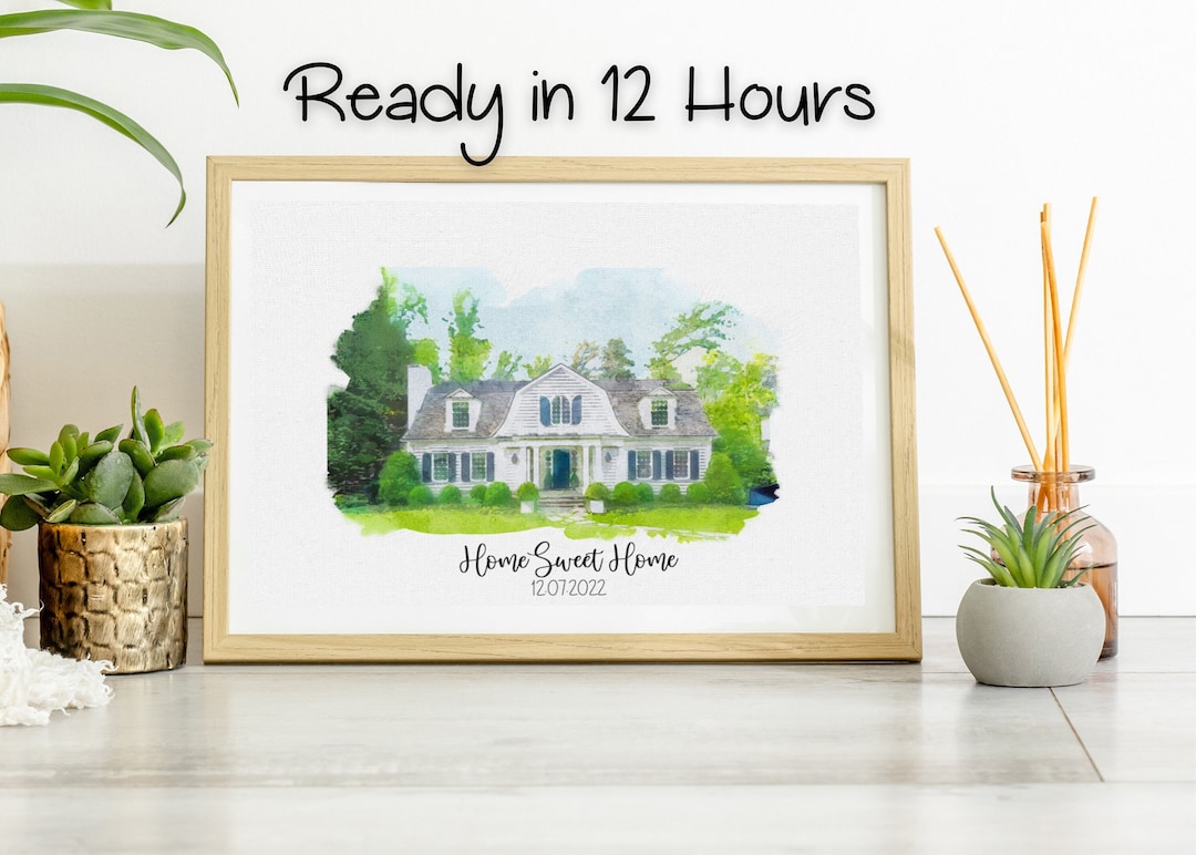 Custom Watercolor House Painting Print House Painting From - Etsy