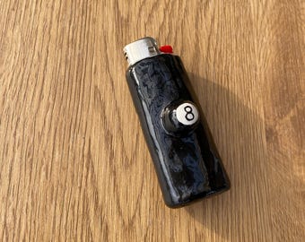 8 ball car cigarette lighter Handmade Eightball Clay Lighter Case, Unique Lighter Holder, Fun Smoking  Accessory, Gift for Smokers, Stylish and Durable Design