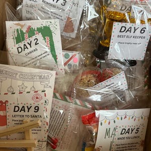 24 Day Elf Kit | Elf accessories | 12 24 Days of Christmas | Elf props | Elf activities | Elf pranks | Elf mischief kit | Christmas activity