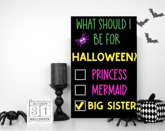 Halloween Pregnancy Announcement Sign: Big Brother/Sister Reveal