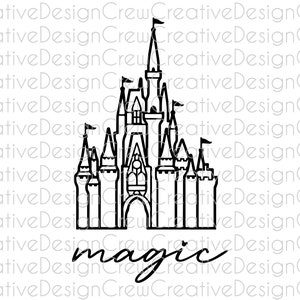 Magisch kasteel SVG, Mickey SVG, park-SVG, bestand knippen, digitaal bestand