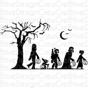 Star Warss SVG, Chewie, Leia, Spooky, Halloween, Cricut, Silhouette, Digital File, Cut File