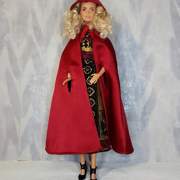Cape and dress for Barbie dolls outfit