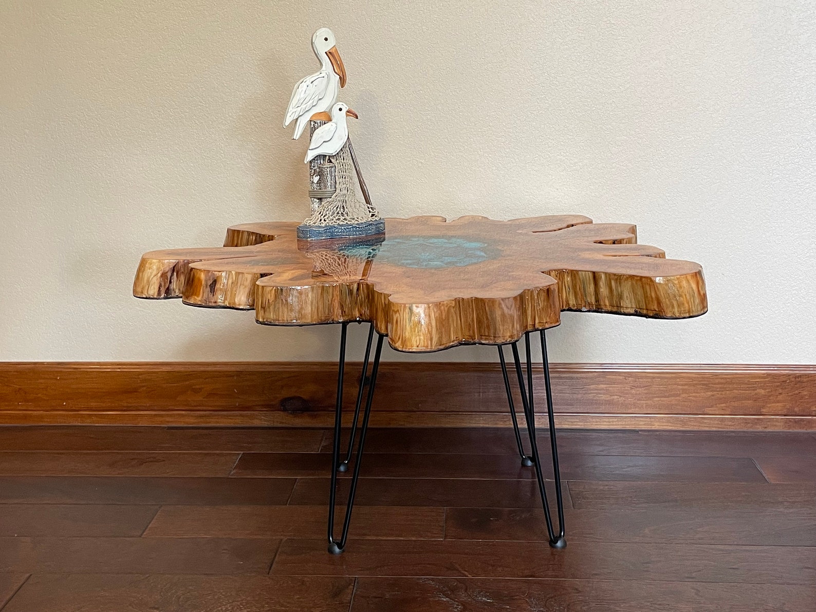 Cypress Crosscut Natural Stump Slab Coffee Table Etsy