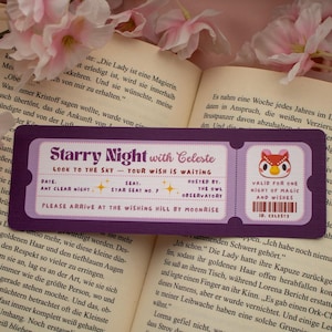 Starry Night Bookmark | Celeste | Stationery | Cottagecore | Book Lover Gift | Bookmarks | Reading | Euphemia | Bookish | Animal Villager |
