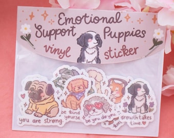 Positive Affirmation Dog Stickers | Mental Health Sticker Pack | Cute Puppy Stickers | Journal & Planner Stickers | Dog Lover Gift