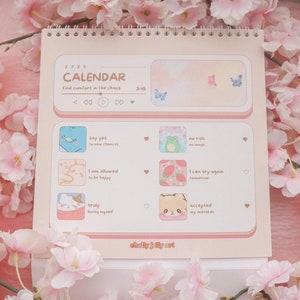 2025 Calendar | Monthly Planner | Office | Cute Stationary | Christmas Gifts | Kawaii | Desk Calendar | New Year | Cute Planner | Birthday |