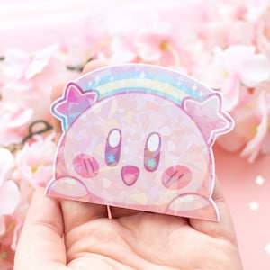 Regenboog sterstickers | Groot | Laptopstickers | Roze | Holografische stickers | Kindle-stickers | Vinylstickers | Stickers | Leuke stickertjes