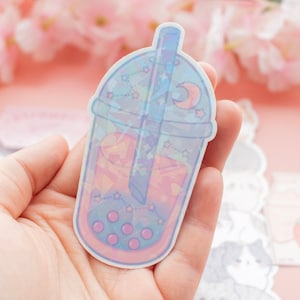Bubble Tea Stickers | Aesthetic | Boba Tea | Decals | Holographic | Stickers | Laptop Stickers | Kawaii Stickers | Kindle stickers