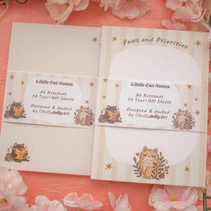 Cat Notepad Set | Tear-Off | Cute Stationery | To Do List | Office | Kawaii | Art | Stationery | Desk Planner | Notes | Birthday Gift | A6
