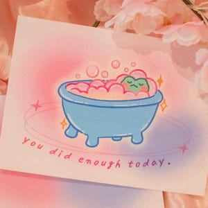 Softfeel Card | Frog | Art Print | Greetings | Selflove | Mental Health | Affirmation | Size A6