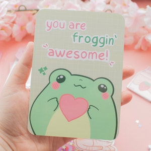 Frog Greeting Card | Postcard | Frog Art Print | Cards | Thank You Card | Love Card | Postcard | Birthday Card | A6 size