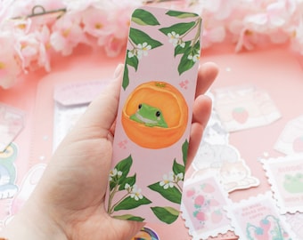 Frog Bookmark | Frog Art | Cute Bookmark | Pink | Book Accessoires | Book Lover Gift | Reading Gift | Goblincore | Book Mark | Stationary |