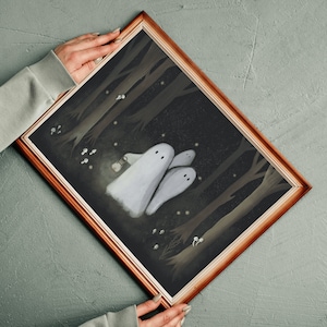 Ghost Art | Halloween Art Print | Wall Decor | Ghost Painting | Halloween | Wall Art Print | Dark | Art Poster | Spooky | Poster | Autumn