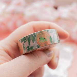 Ruban Washi Grenouille - Idéal pour la journalisation, l'emballage de cadeaux, la fabrication de cartes, le bricolage et le scrapbooking
