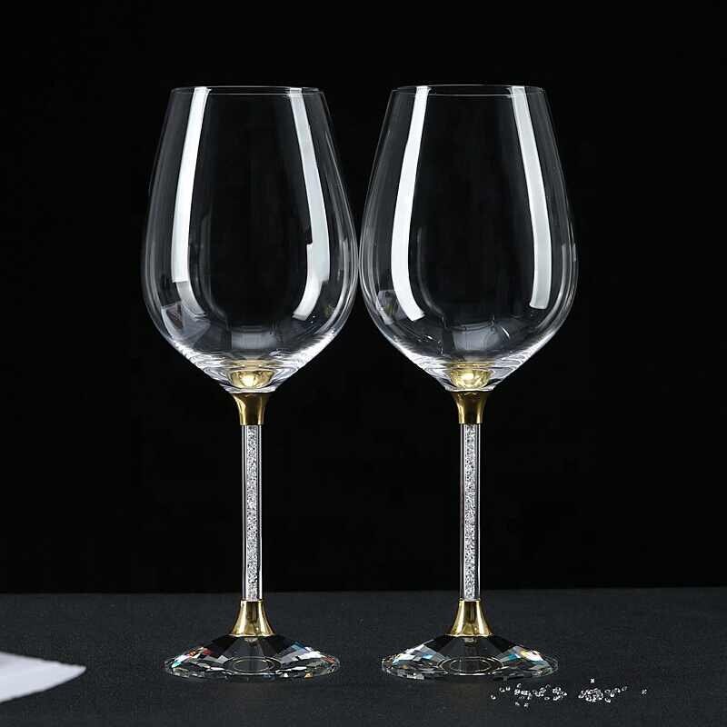 Diamond Wine Glasses Etsy
