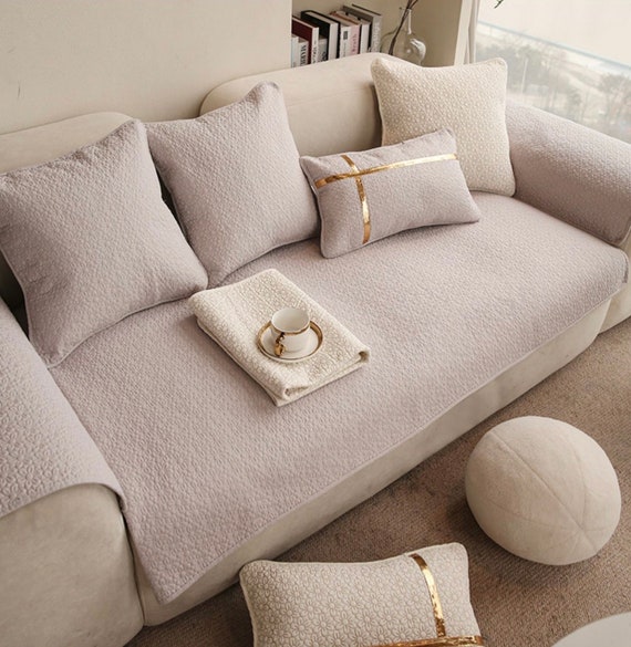 Flower Pattern Sofa Cushion, Anti-slip Sofa Towel, Thickened Sofa Cushion, Sofa  Cushion, Minimalist Sofa Cushion, Universal Sofa Cushion 