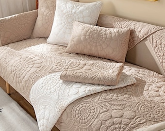 Flower Pattern Sofa Cushion, Anti-slip Sofa Towel, Thickened Sofa Cushion, Sofa Cushion, Minimalist Sofa Cushion, Universal Sofa Cushion