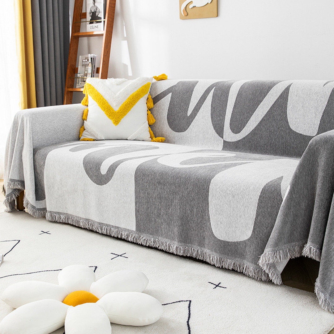 Large Size Sofa Cushion, Antislip Sofa Towel, Chenille Sofa Blanket