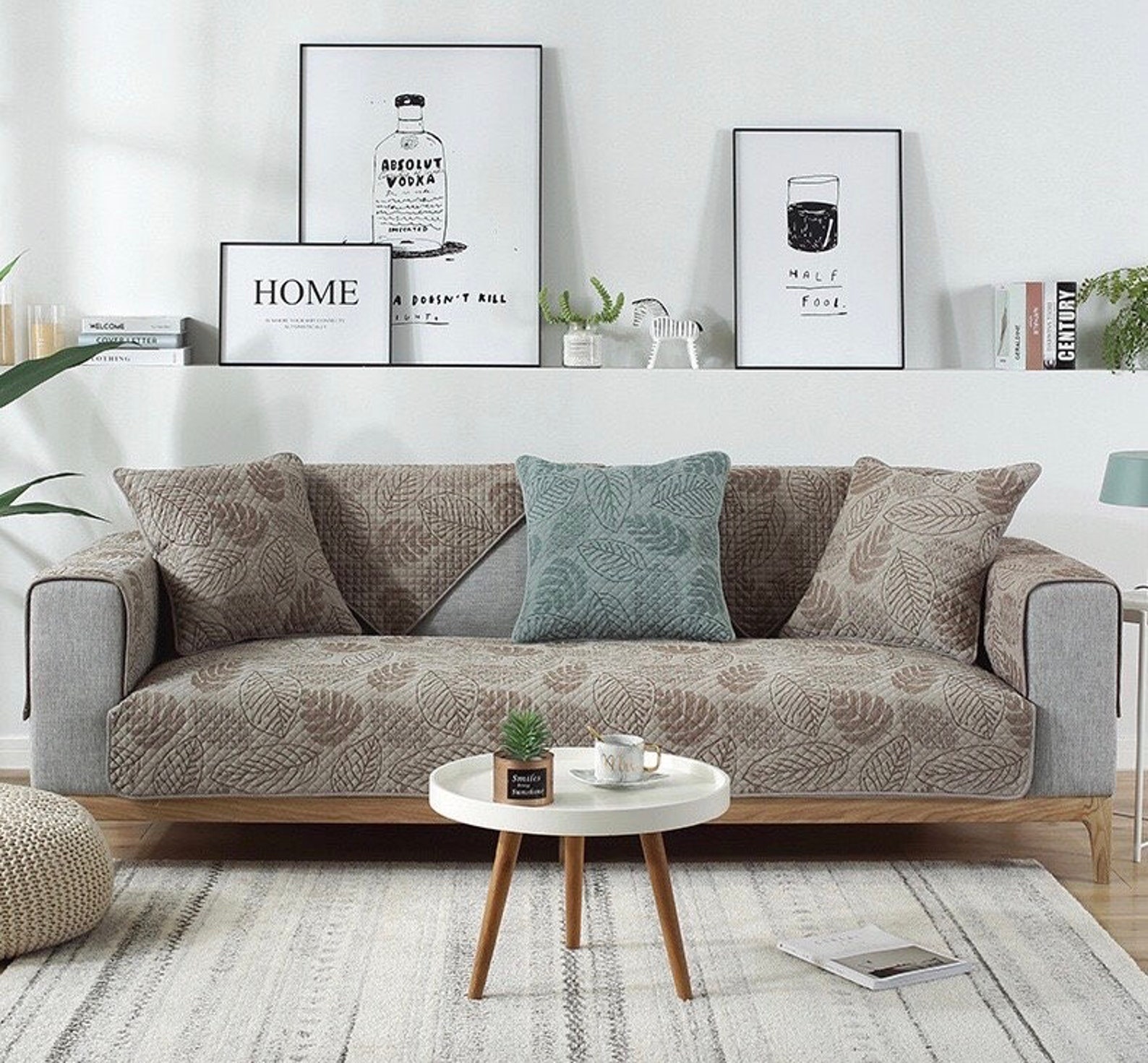 Leaf Pattern Sofa Cushion Seasonal Sofa Cushion Antislip Etsy