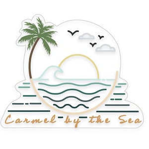 Carmel Outline- Waterproof + UV Protected Sticker