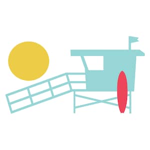Lifeguard Tower Decal- Waterproof + UV Protected Sticker