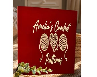Personalised Craft Folder Decal |  Organisation Sticker | Custom Vinyl | Knitting  | Sewing | Crochet | Pattern Organisation |