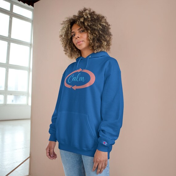 Blue and black champion hoodie deals