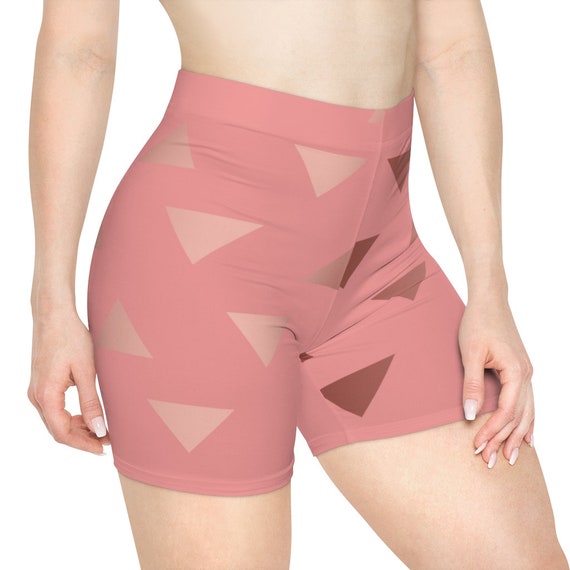 Womens Shorts Biker Shorts Women Workout Shorts Womens Gym Shorts for Women Yoga Shorts for Women Rose Gold Triangle Pattern. Etsy Ireland