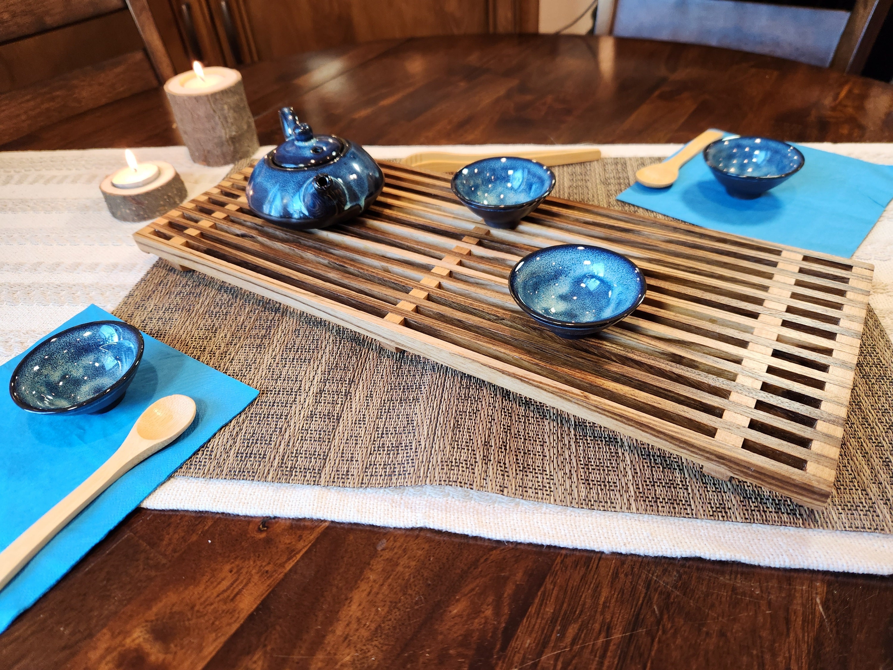 Zebrawood Kitchen Trivet: Handmade Water & Heat Resistant