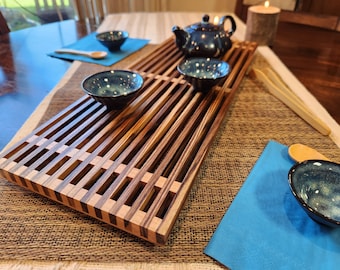 Hardwood Trivet for Kitchen Dining Hot Dishes *Water and Heat Resistant* Centerpiece Gift Idea Zebrawood