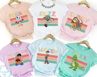 Vintage Toy Story Character Shirt, Disney Best Friend Shirt, Retro Disney Shirt, Toy Story Family Shirt, Disney Matching shirt, HT-080103