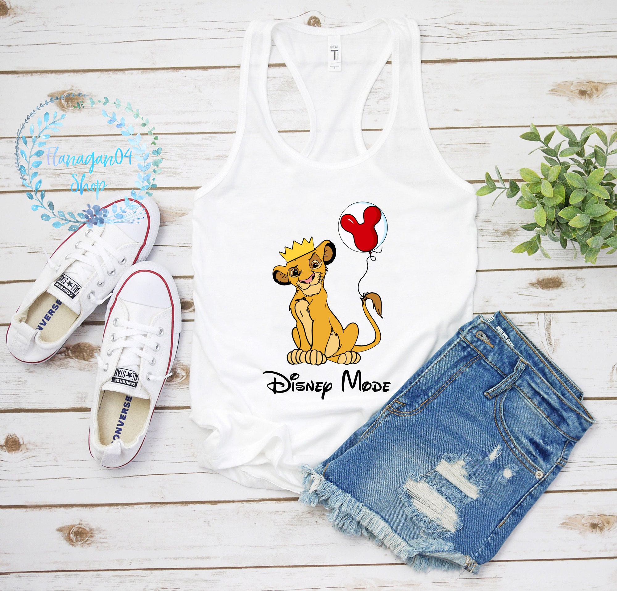 Discover Disney Mode Tank, Simba Shirt, Lion King Tank top
