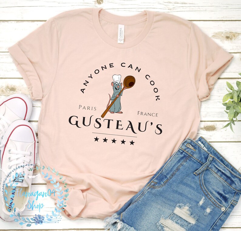 Remy Ratatouille Shirt Anyone Can Cook Gusteaus Culinary - Etsy