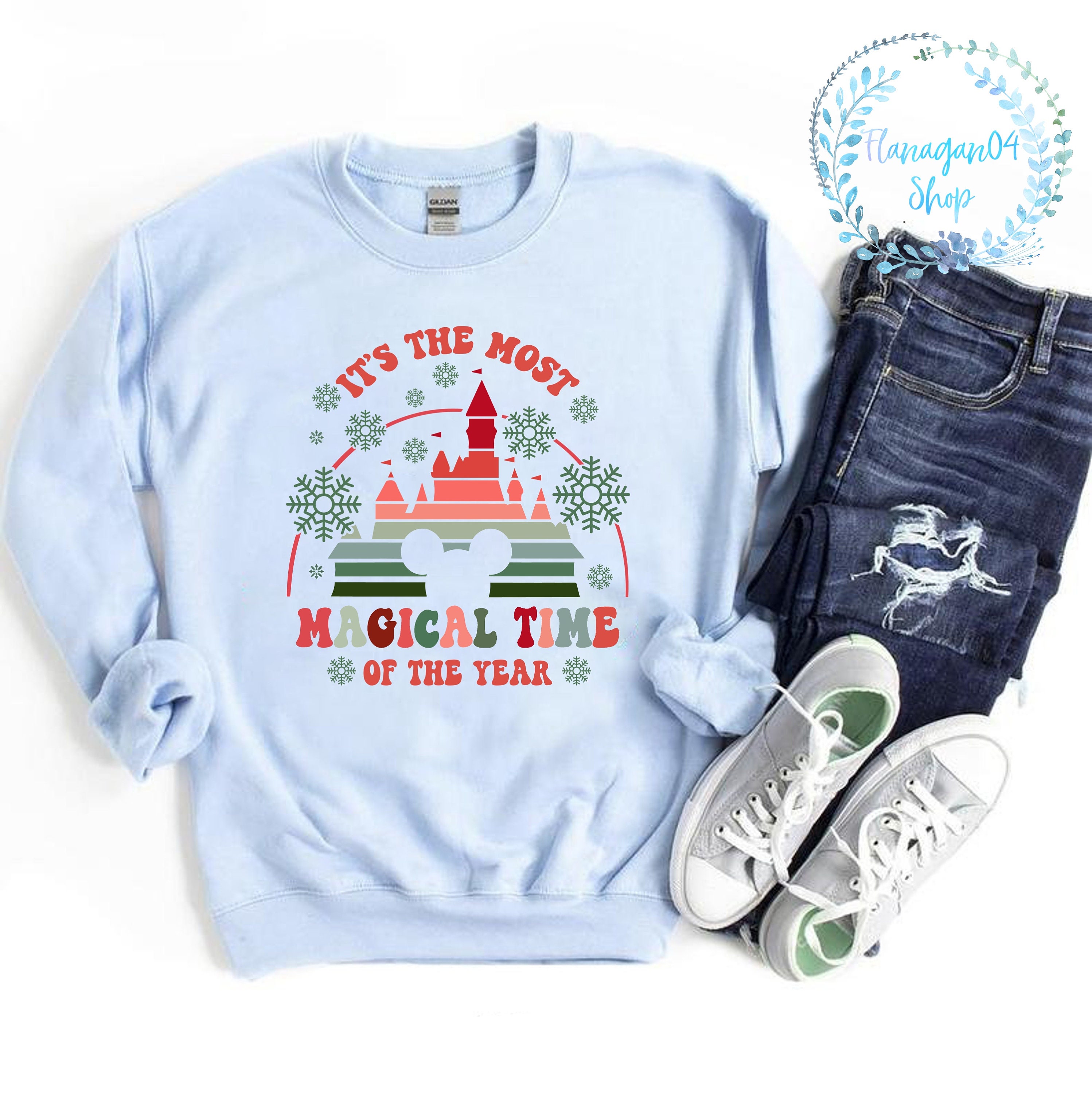 Discover Most Magical Time of the Year, Disney Castle Christmas Sweatshirt, Disneyland Christmas, Disney World Shirt, Disney Family hoodie, DL-310801