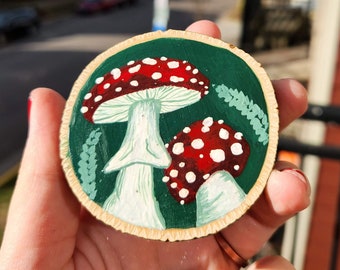 Handbemalte Kreise aus Holz
