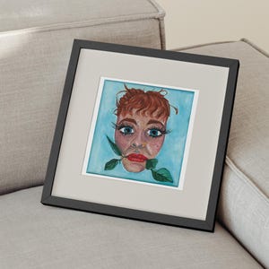 Girl Floating In Water Art Print
